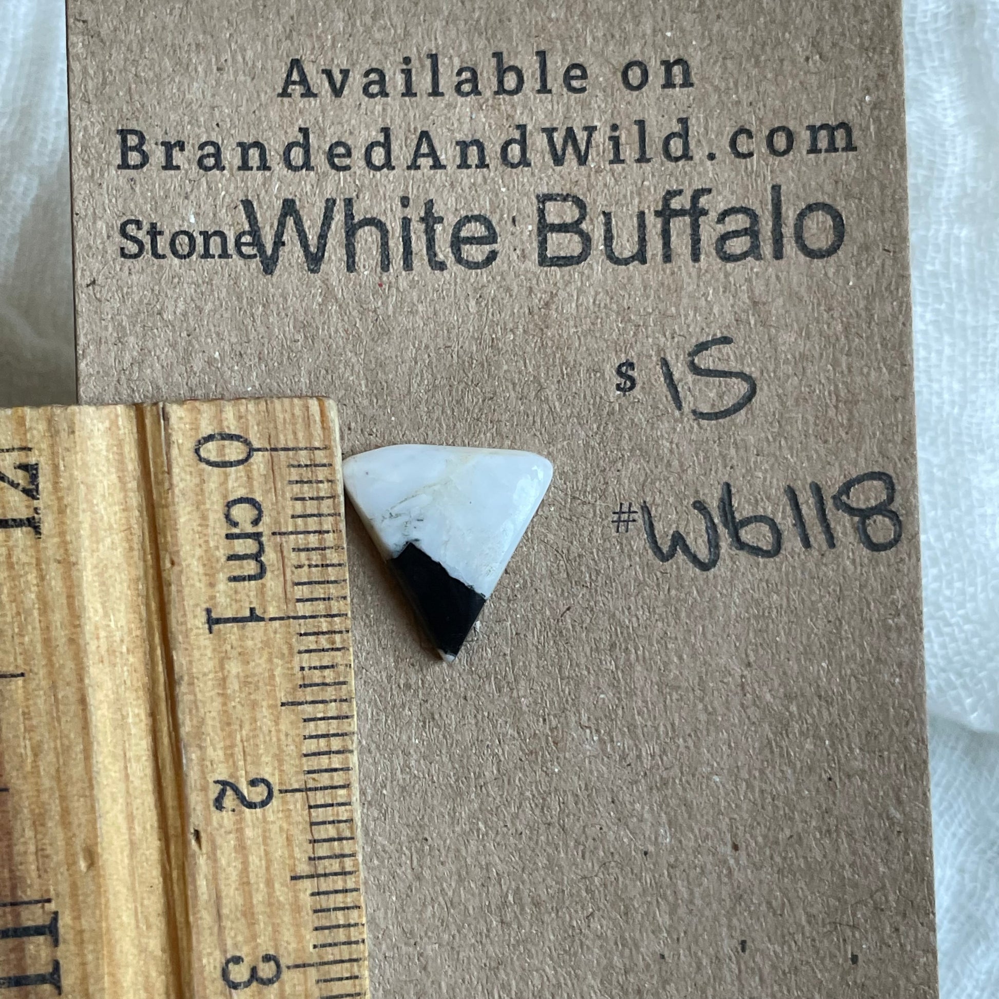 White Buffalo Cabochon - WB118 84CC9C19-E28E-45AF-8C0B-FA1D57887924 Brandedandwild.com