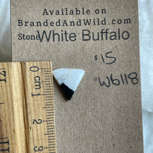 White Buffalo Cabochon - WB118 84CC9C19-E28E-45AF-8C0B-FA1D57887924 Brandedandwild.com