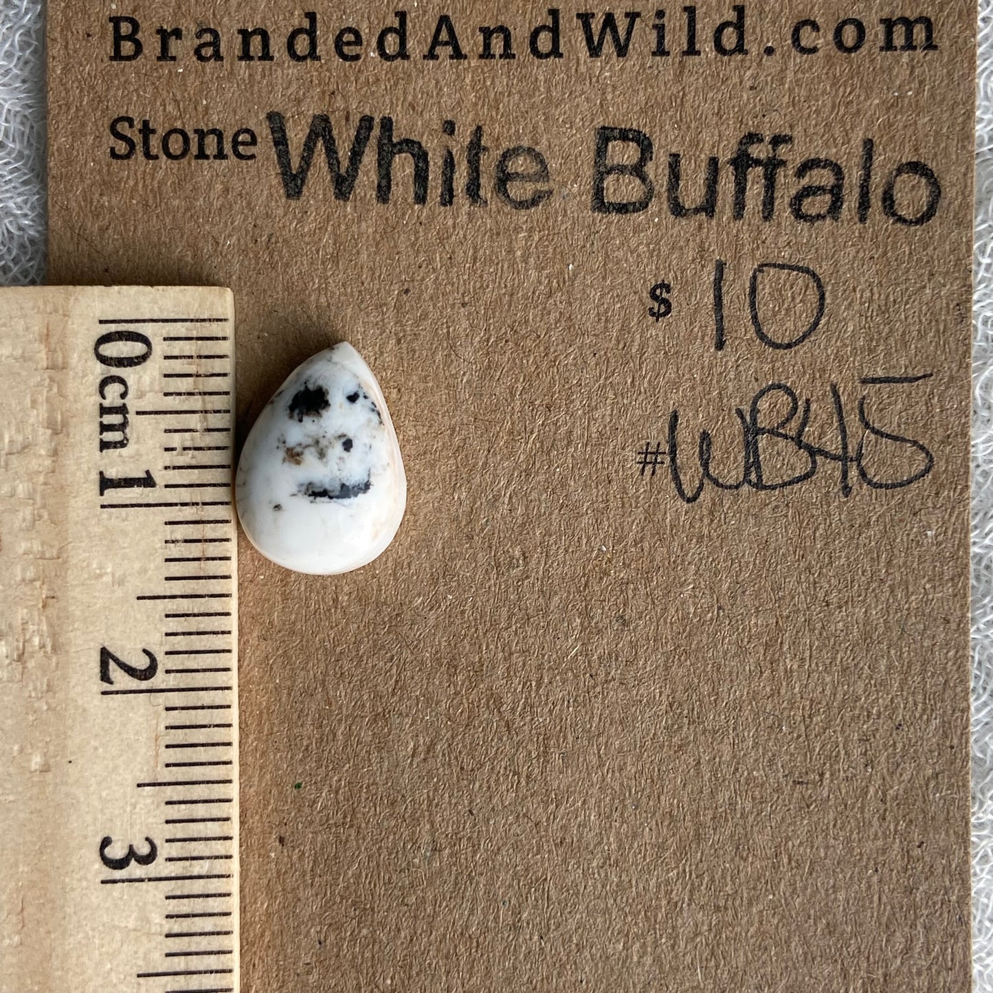 White Buffalo Cabochon - WB45