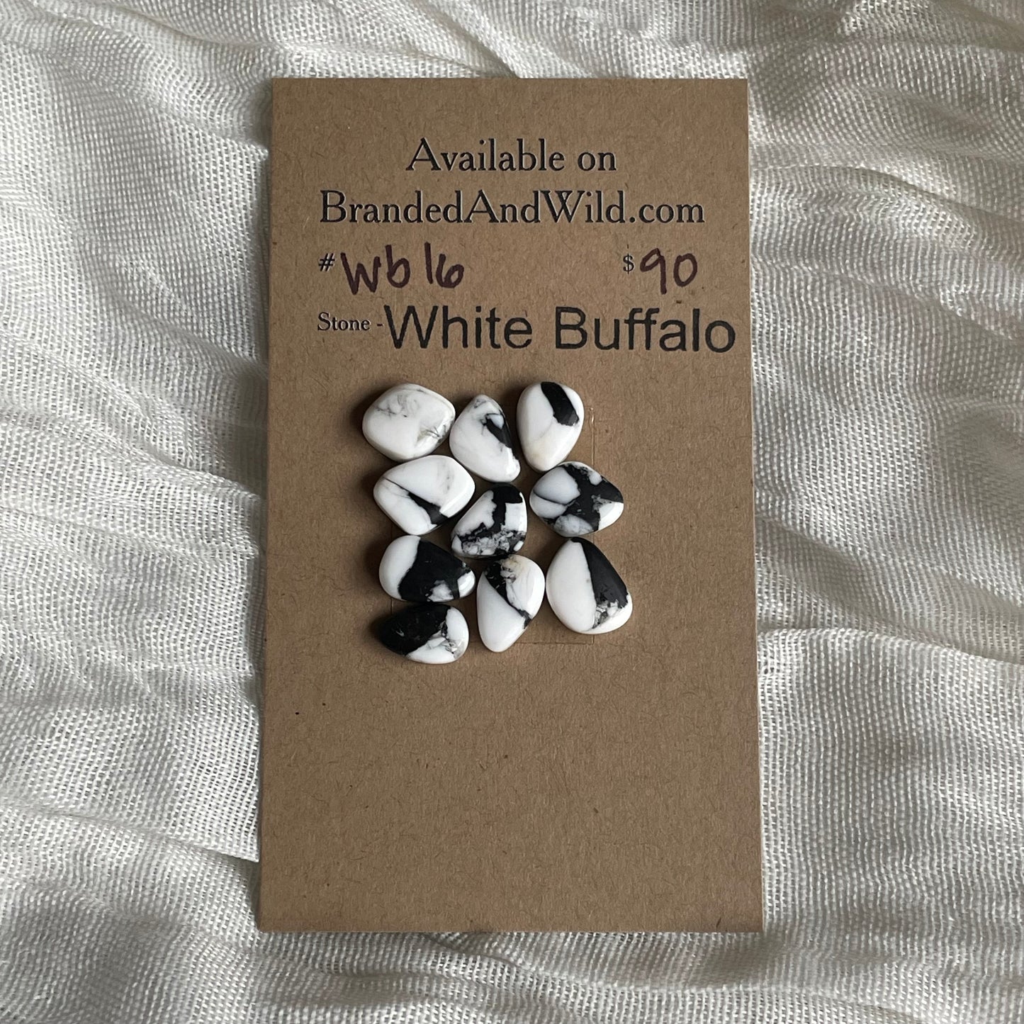 White Buffalo Cabochon - WB16 84E2AF2F-8757-4453-9693-C98038EC4765 Brandedandwild.com