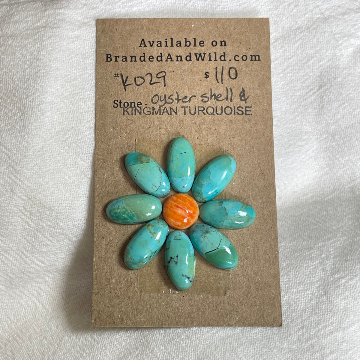 Kingman Turquoise / Oyster Shell Cabochon - KO29