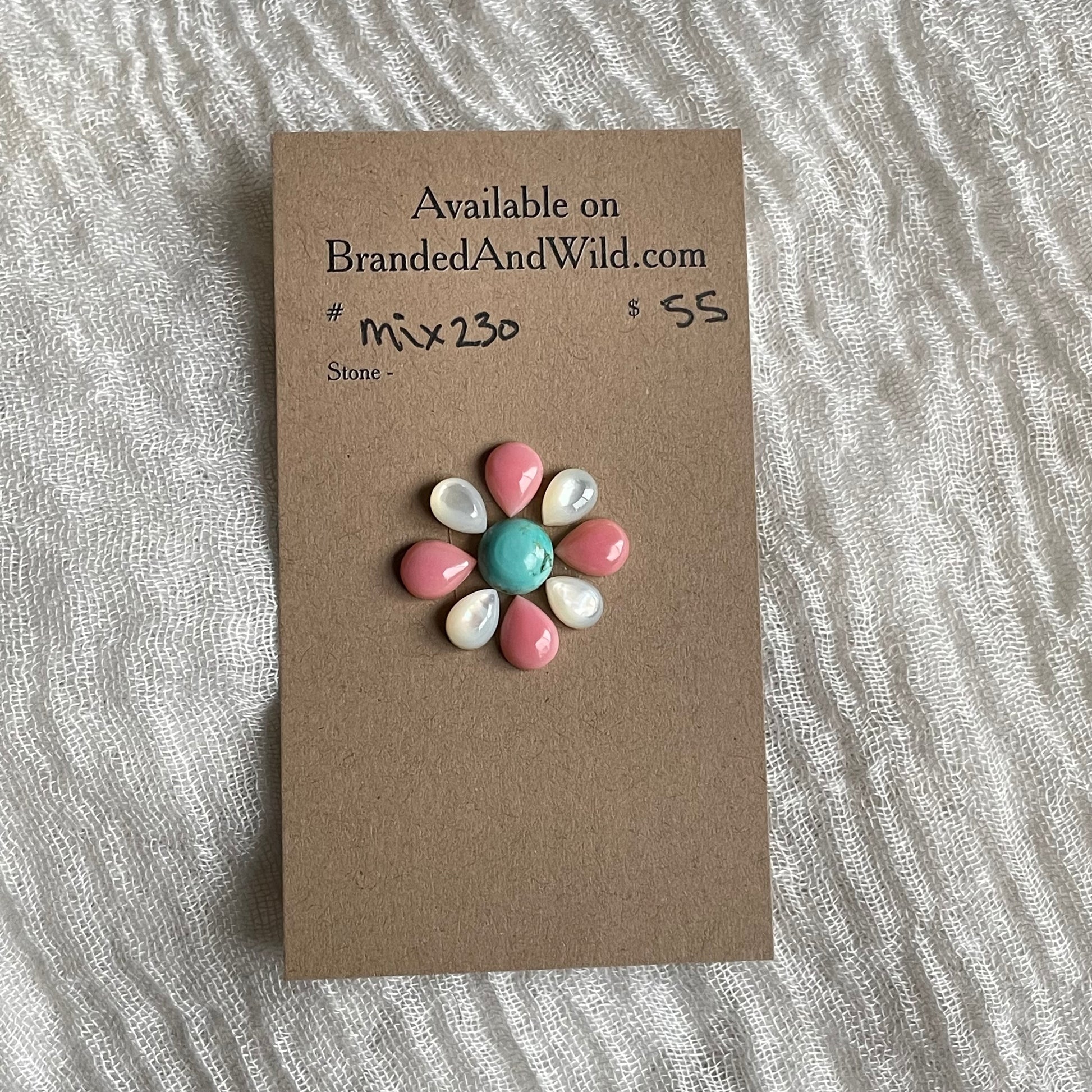 Pink Conch Mix Cabochon - MIX230 85197550-67C1-47EF-A48A-E9A2C05A64F5 Brandedandwild.com