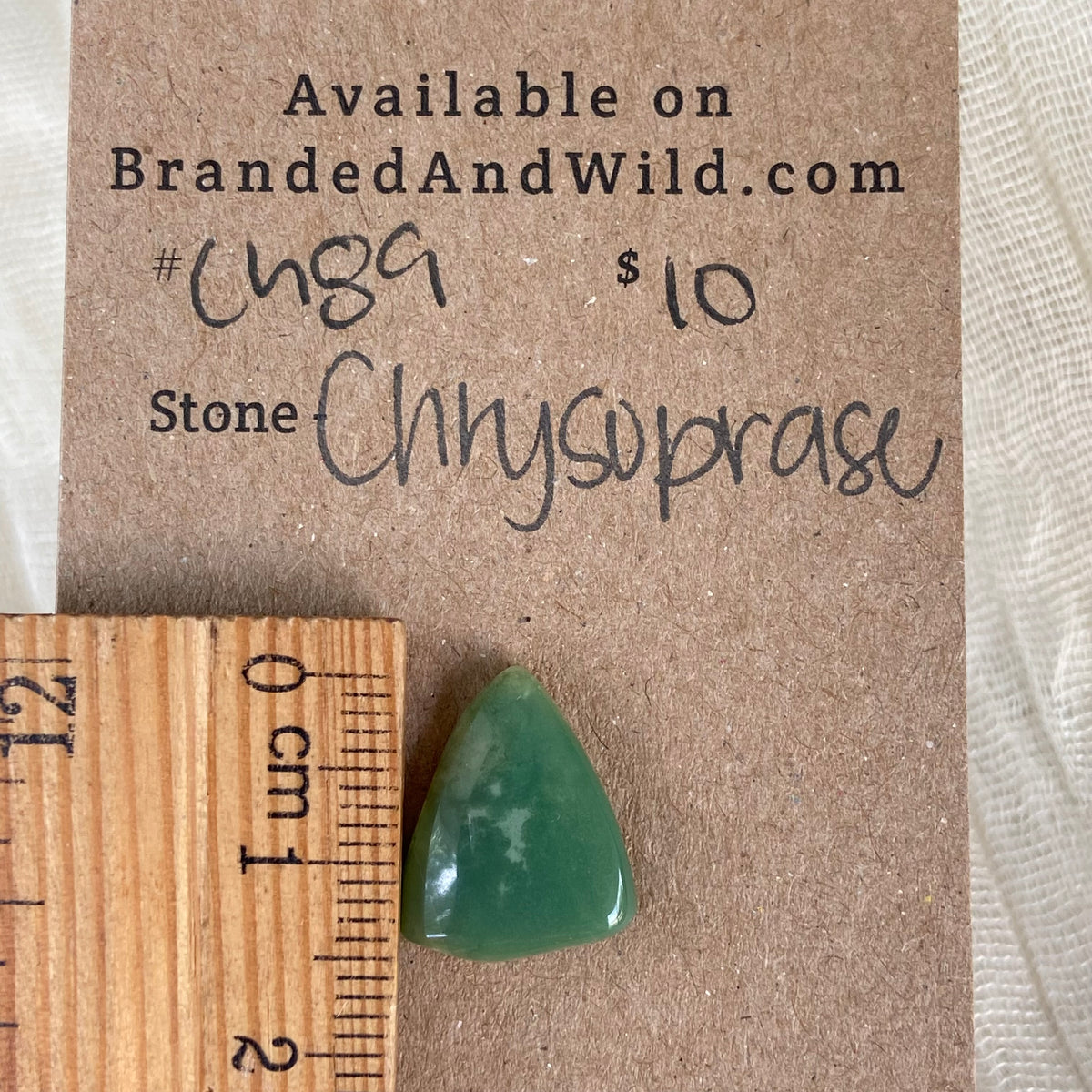 Chrysoprase Cabochon - Ch89 851BD4A0-477B-4720-A46D-B1C358D72F3F Brandedandwild.com