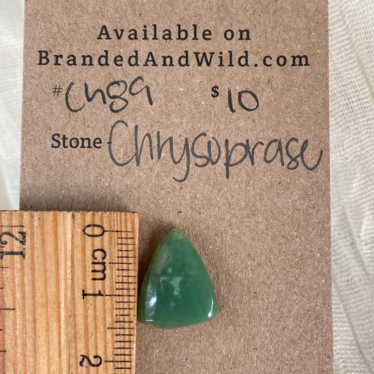 Chrysoprase Cabochon - Ch89 851BD4A0-477B-4720-A46D-B1C358D72F3F Brandedandwild.com