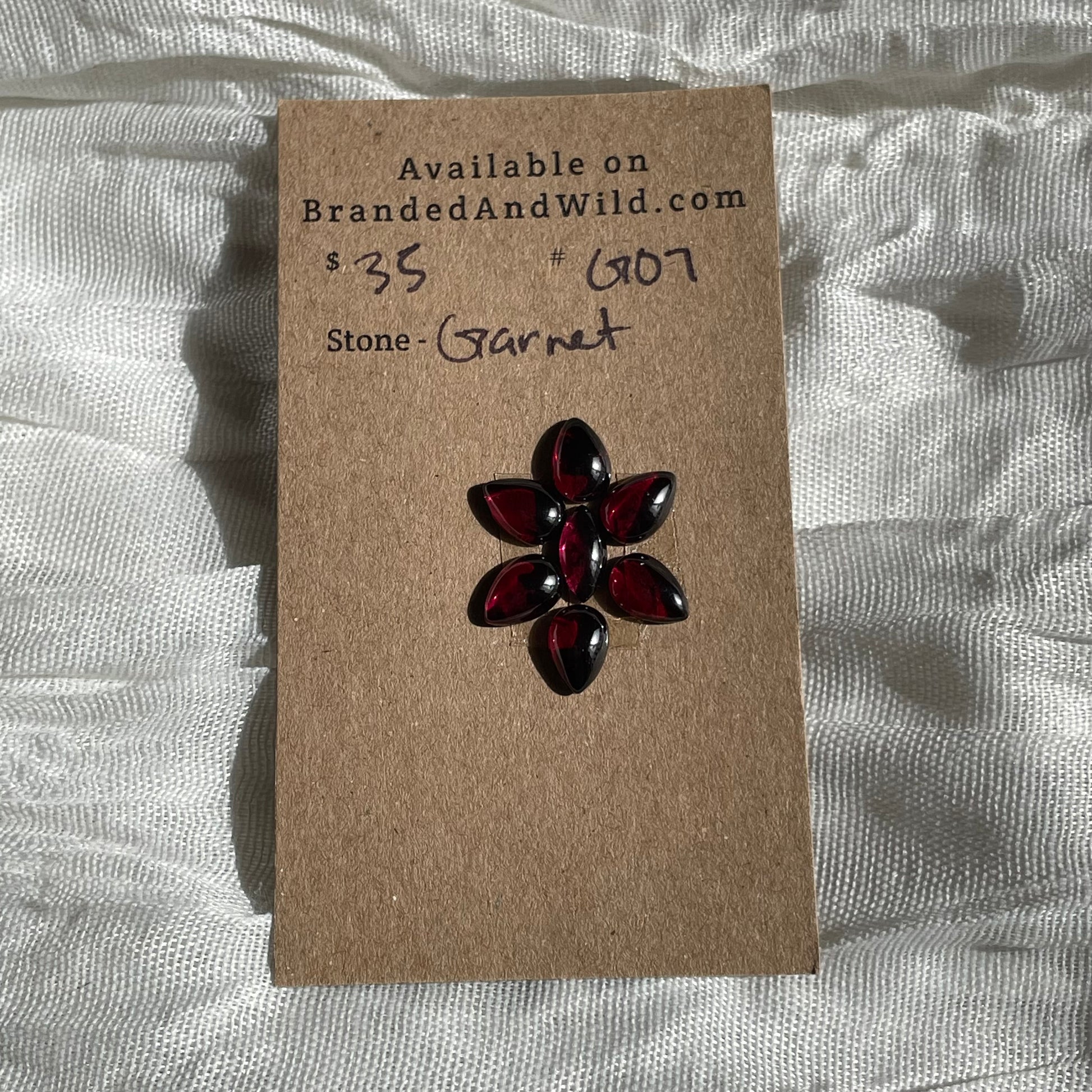 Garnet Cabochon - G07 851FDE95-A8CF-4210-8885-B9937FA812A8 Brandedandwild.com