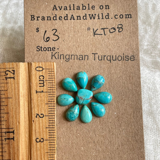Kingman Turquoise Cabochon - KT08 852998B5-4D46-4390-AC9D-CC1DF800A892 Brandedandwild.com