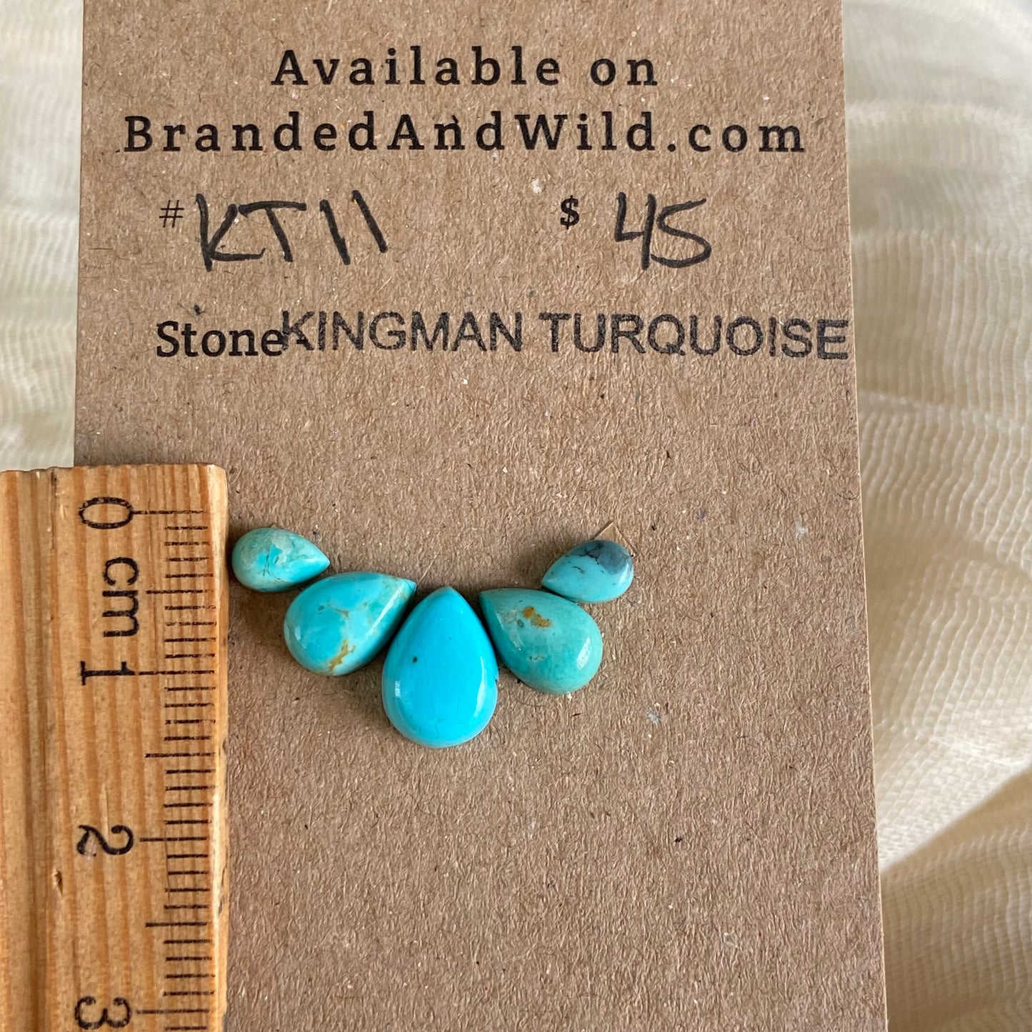 Kingman Turquoise Cabochon - KT11 854278F8-4FFC-4219-BCB0-F99045DC403C Brandedandwild.com