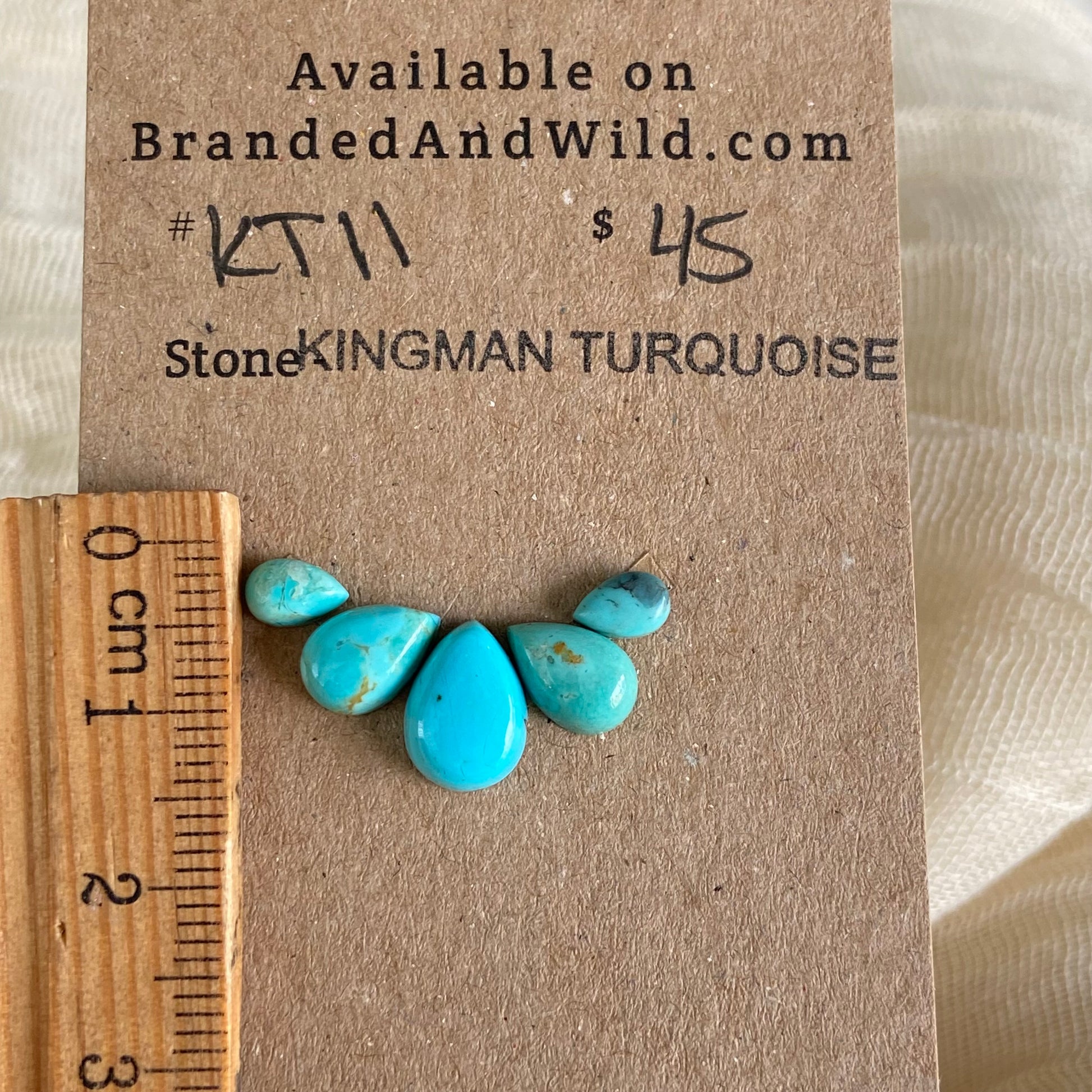 Kingman Turquoise Cabochon - KT11 854278F8-4FFC-4219-BCB0-F99045DC403C Brandedandwild.com