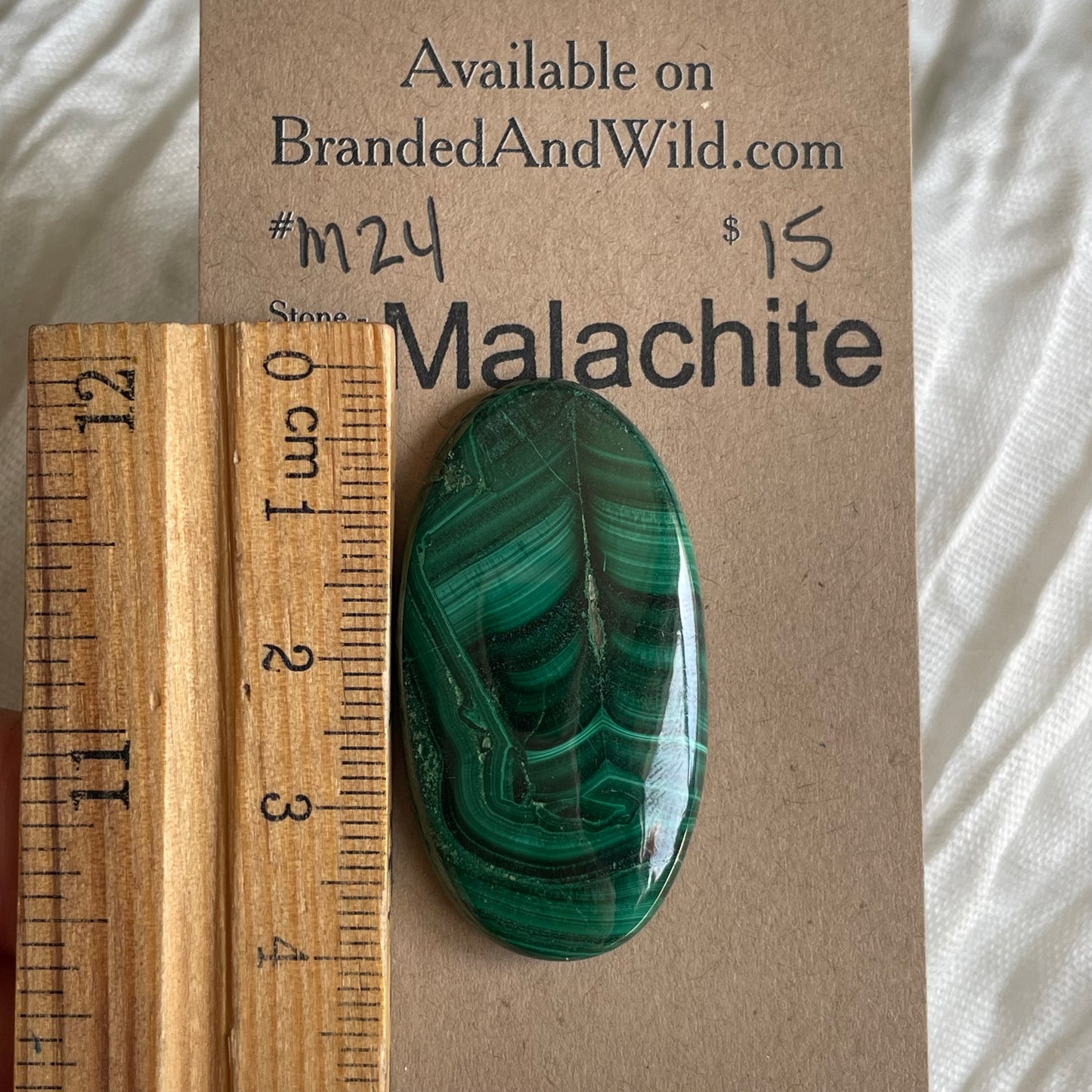 Malachite Cabochon - M24 8542DE45-F263-426D-80F9-62AC6EE46EB8 Brandedandwild.com