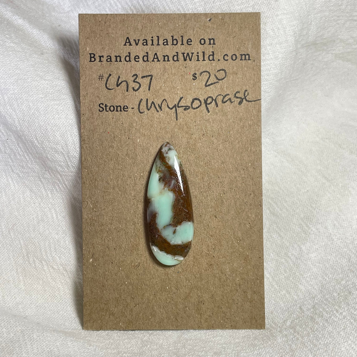 Chrysoprase Cabochon - CH37 855C8345-E759-4DFA-AEB2-15B4E64ABF93 Brandedandwild.com
