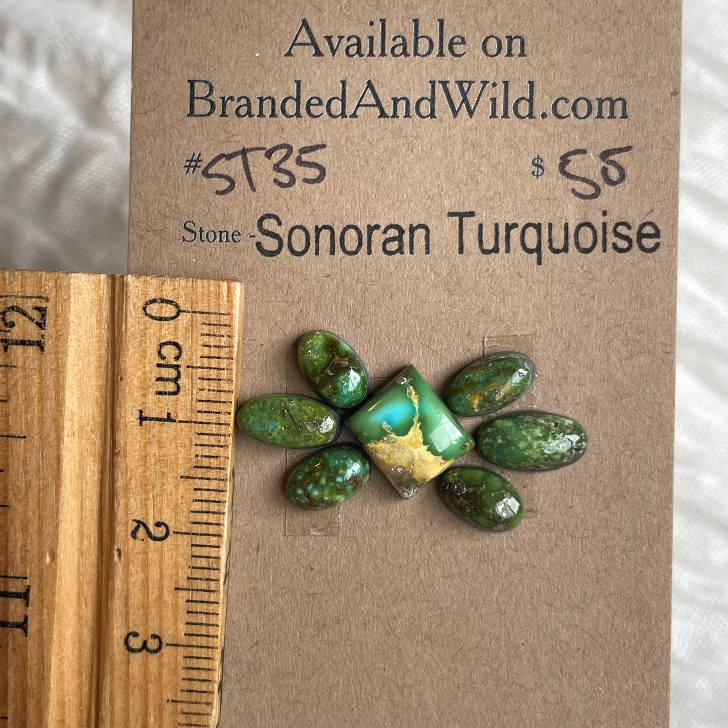 Sonoran Turquoise Cabochon - ST35 856FC170-1D4F-4492-A7B1-2D46F20F10C1 Brandedandwild.com