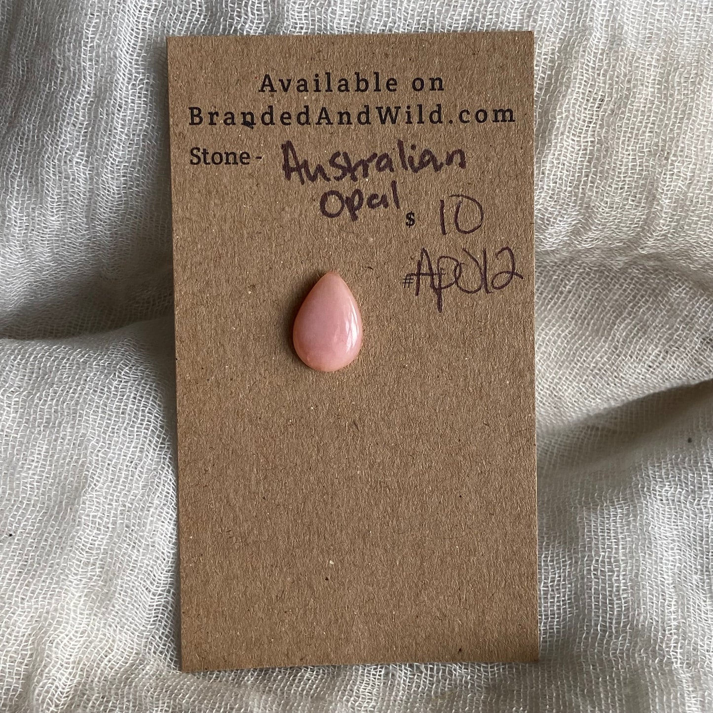 Australian Pink Opal Cabochon - AP012 8572D48B-868E-4D1D-AD9E-06D9B5D8A8A7 Brandedandwild.com