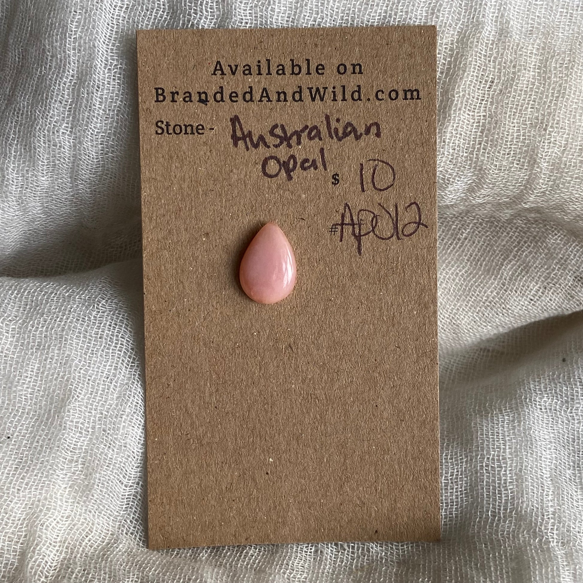 Australian Pink Opal Cabochon - AP012 8572D48B-868E-4D1D-AD9E-06D9B5D8A8A7 Brandedandwild.com