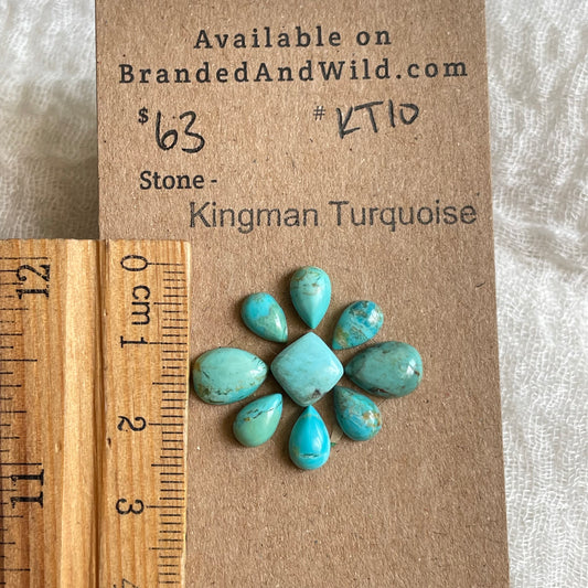 Kingman Turquoise Cabochon - KT10 857BE66D-BE3E-4278-BBF4-E413BE367A43 Brandedandwild.com