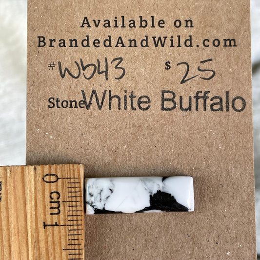 White Buffalo Cabochon - WB43 85872DA4-A211-4468-8723-05F6D7B3C56D Brandedandwild.com