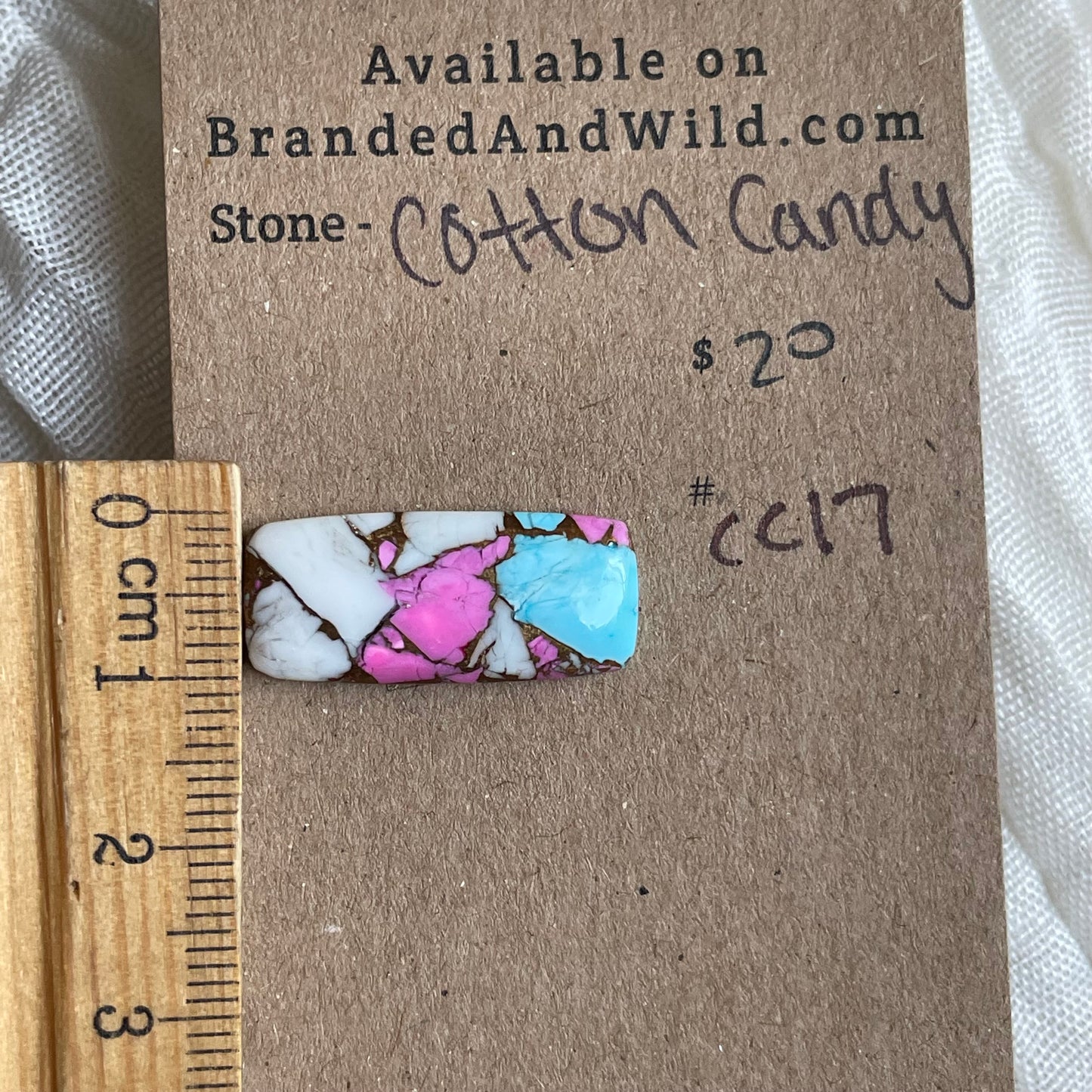 Cotton Candy Cabochon - CC17 8591E2BC-4754-4547-9102-0A25A898AACE Brandedandwild.com