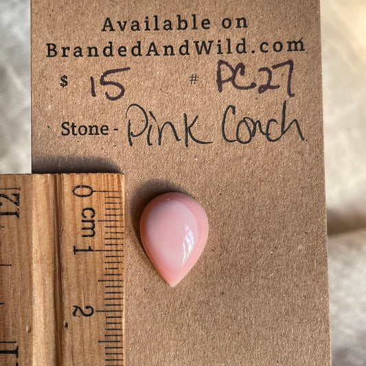 Pink Conch Cabochon - PC27 85941C64-9248-41B5-862D-6C955D2D96FD Brandedandwild.com