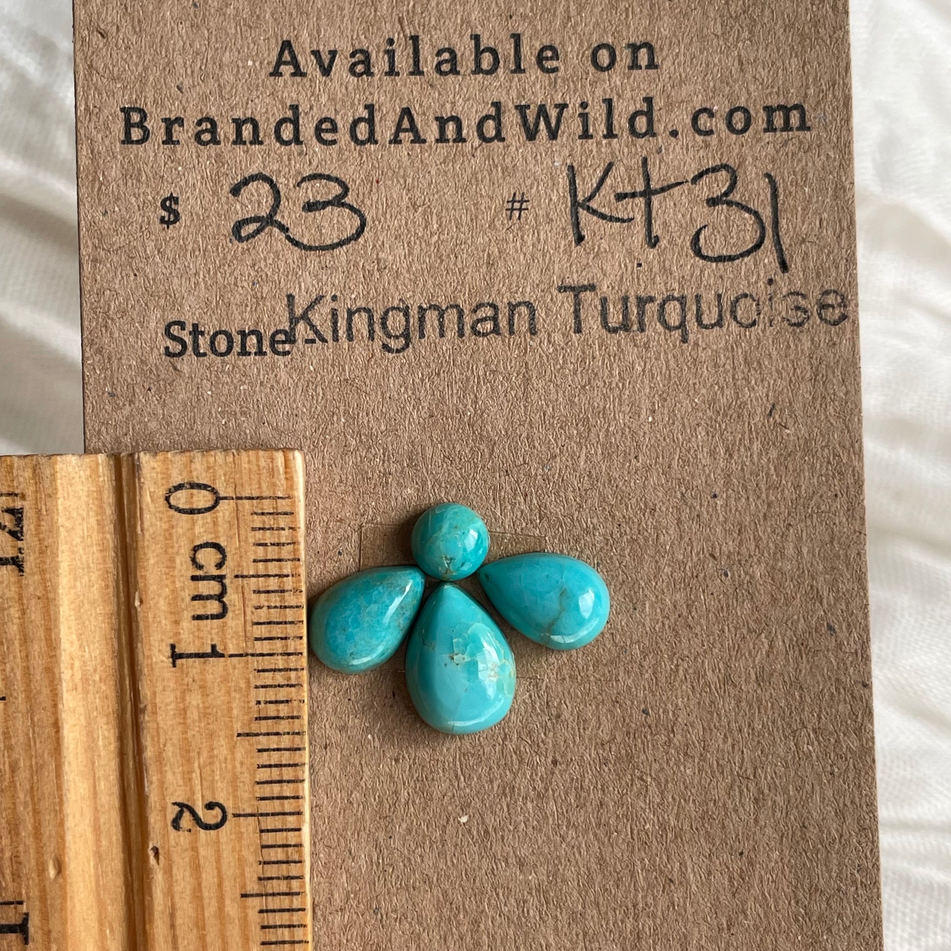 Kingman Turquoise Cabochon - KT31 85944B60-C863-45C6-B702-E2FB6335AA19 Brandedandwild.com