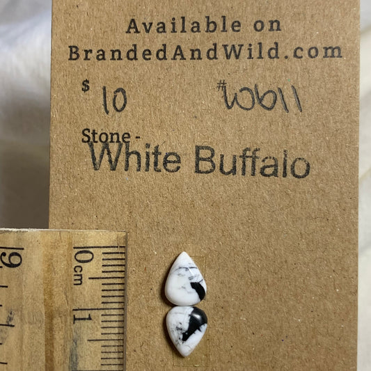 White Buffalo Cabochon - WB11 859D9028-1E80-4F7E-8B21-66EC08415CDE Brandedandwild.com