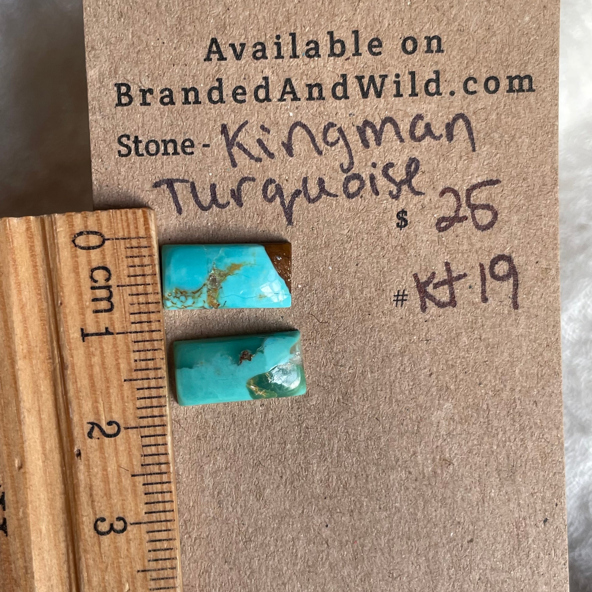 Kingman Turquoise Cabochon - KT19 85ABD3B8-7724-4D24-B17D-9D2464A9D37C Brandedandwild.com