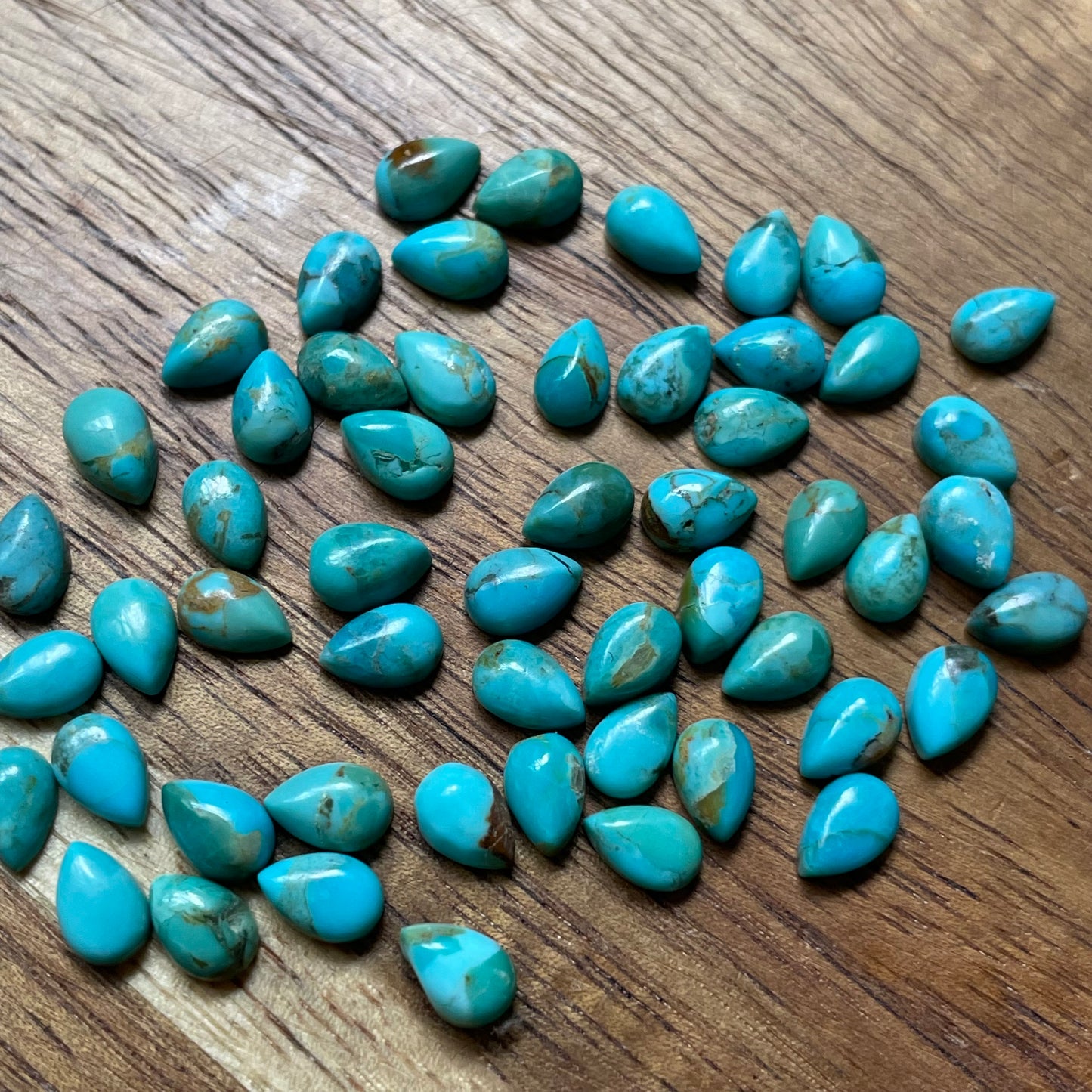 Kingman Turquoise 4x6 pear shape