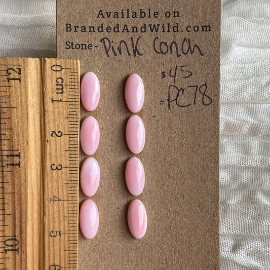 Pink Conch Cabochon - PC78 8603AD6E-0E46-4B73-94DD-823EAE08E688 Brandedandwild.com