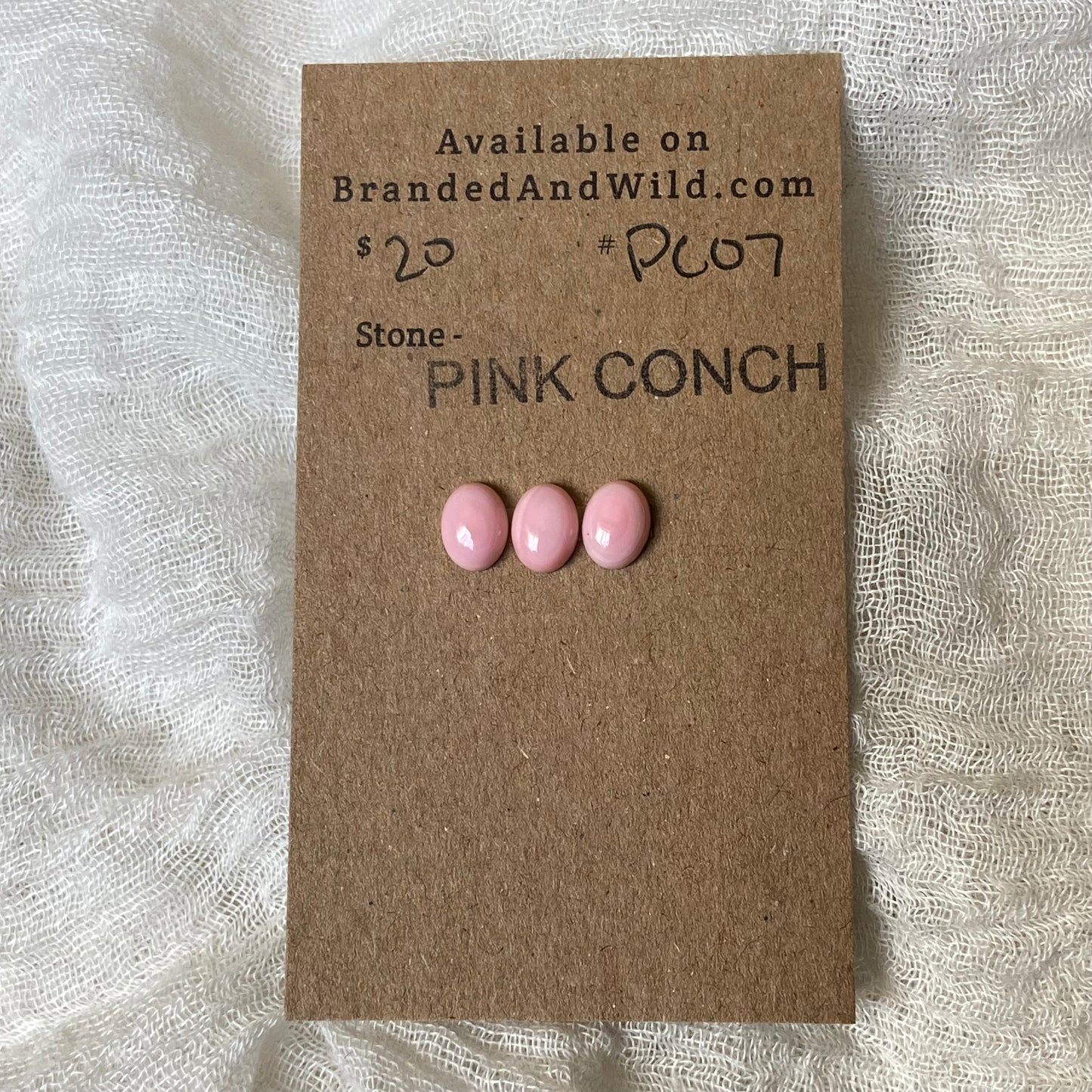Pink Conch Cabochon - PC07 860858E7-35D4-4FDA-8580-214FDE0FF2AA Brandedandwild.com