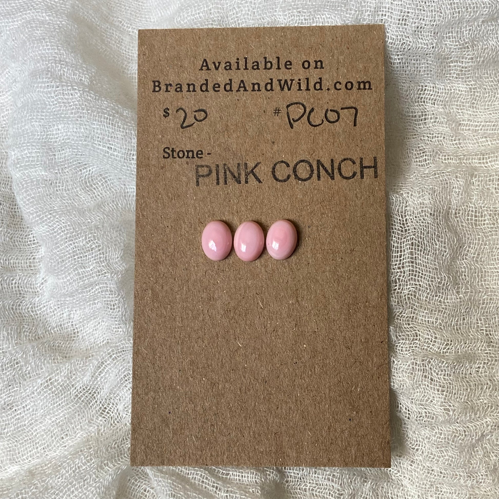 Pink Conch Cabochon - PC07 860858E7-35D4-4FDA-8580-214FDE0FF2AA Brandedandwild.com