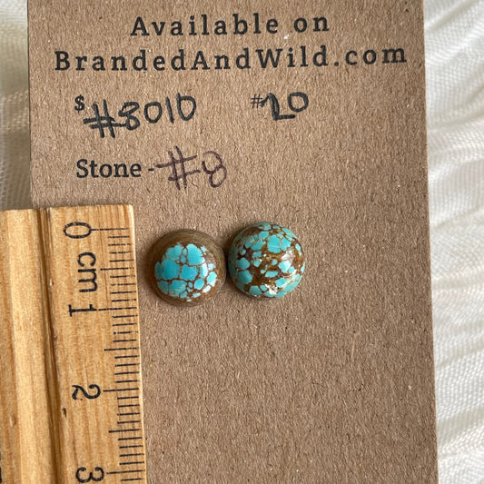 #8 Turquoise Cabochon - #8010 86099AB5-A5D5-47BB-B9FD-63B58F334BA6 Brandedandwild.com