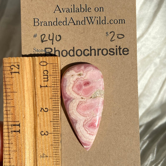 Rhodochrosite Cabochon - R40 861FD315-A013-4097-AAC4-B5D05DC7C76D Brandedandwild.com