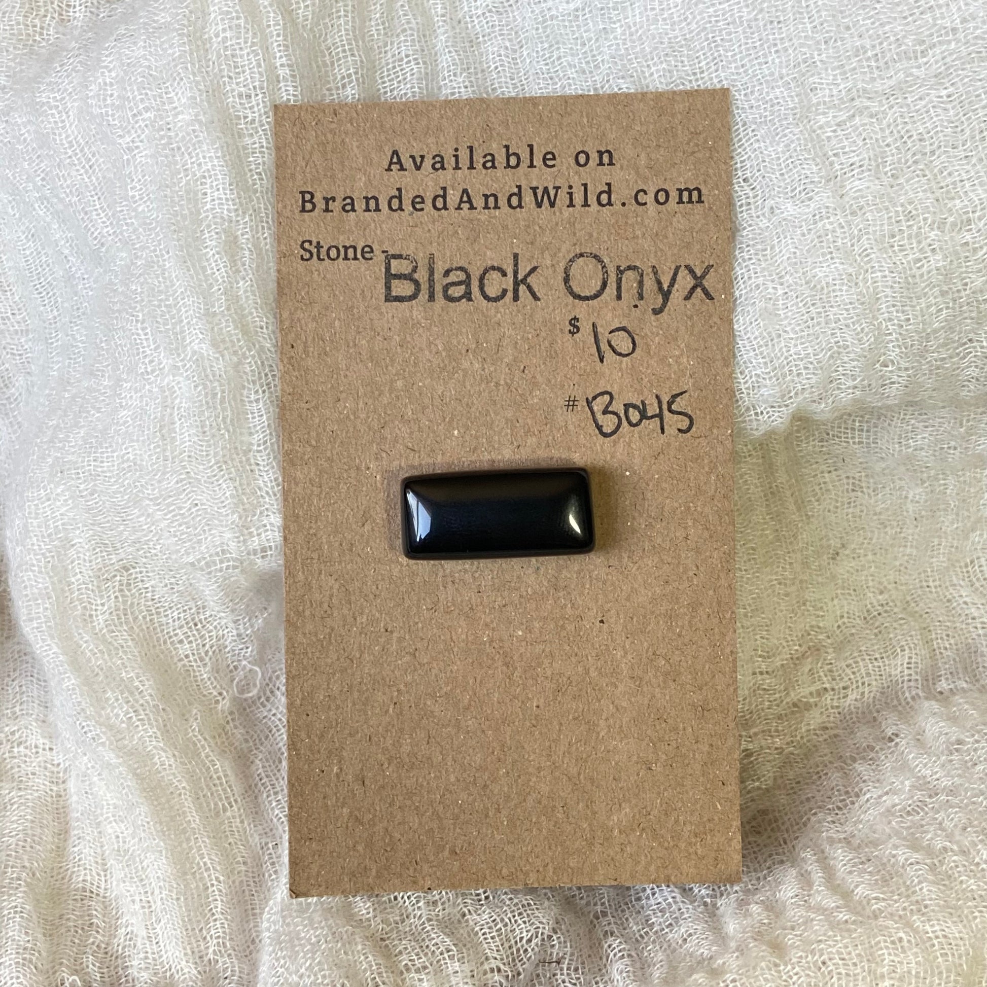 Black Onyx Cabochon - B045 8626BC5A-B637-4A37-8341-3A577C2937C3 Brandedandwild.com