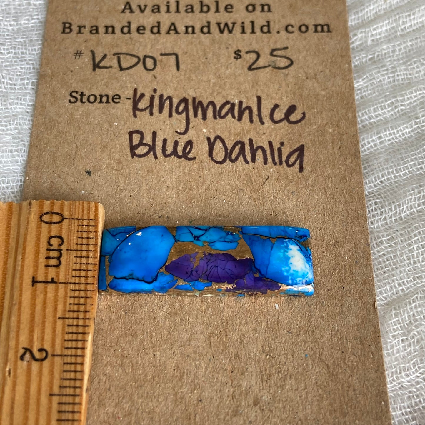 Kingman Ice Blue Dahlia Cabochon - KD07