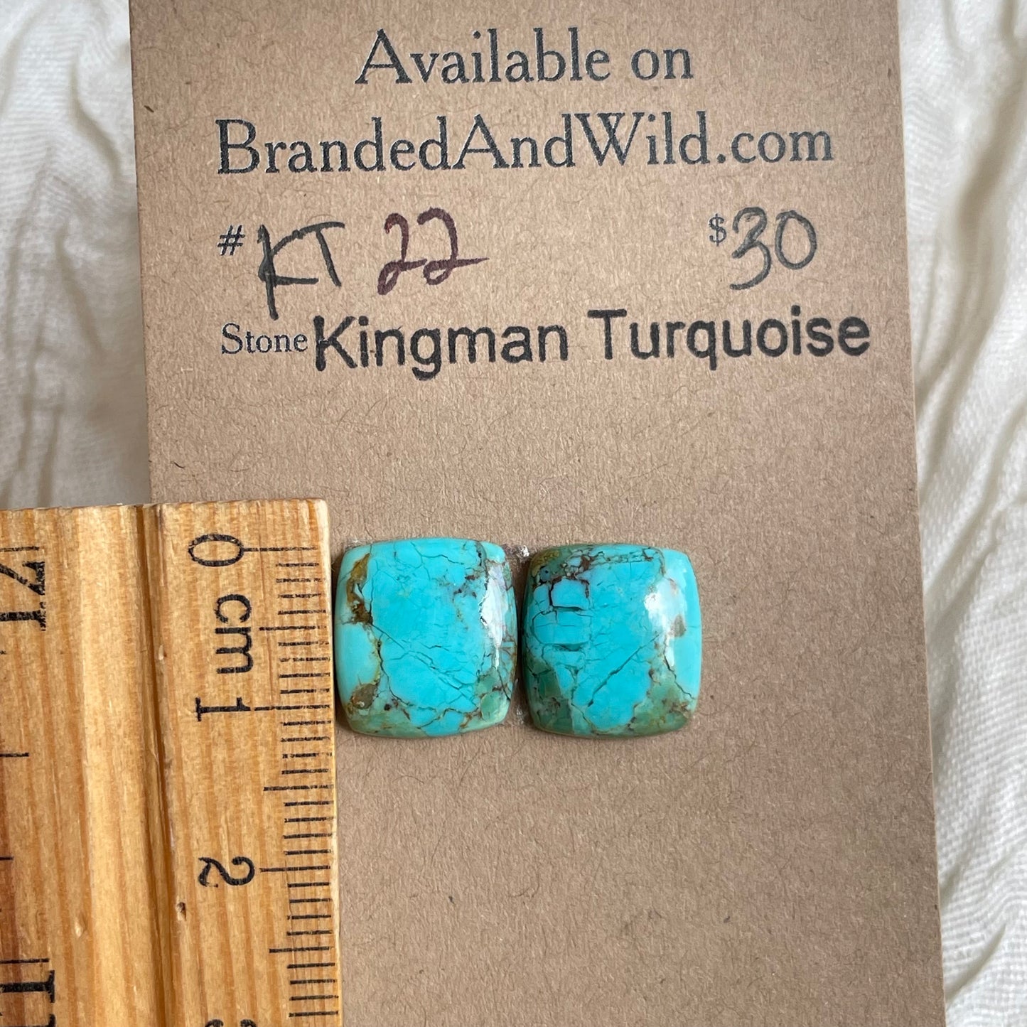 Kingman Turquoise Cabochon - KT22 863F4E13-664E-4618-B86B-42F5FFF72491 Brandedandwild.com