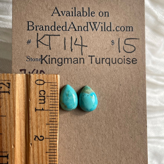 Kingman Turquoise Cabochon - KT114 865CBAF1-ADE3-4848-9174-034A5A23C717 Brandedandwild.com