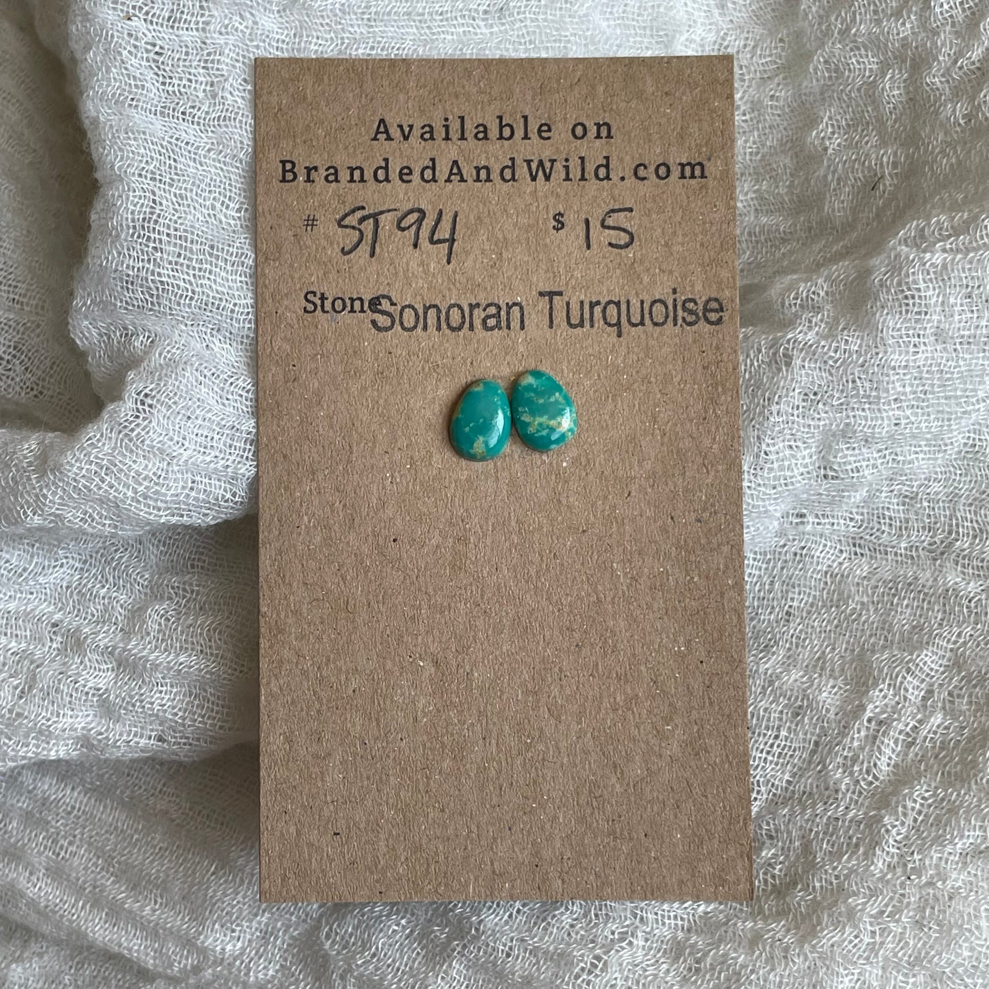 Sonoran Turquoise Cabochon - ST94 866447E5-0C20-49F6-BA31-28C8CCF28CA8 Brandedandwild.com