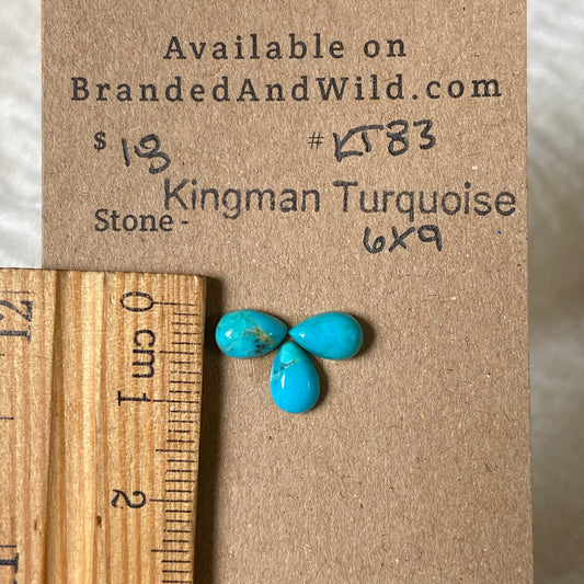 Kingman Turquoise Cabochon - KT83 86688192-91C4-4C54-9356-EC9FC80B7F56 Brandedandwild.com
