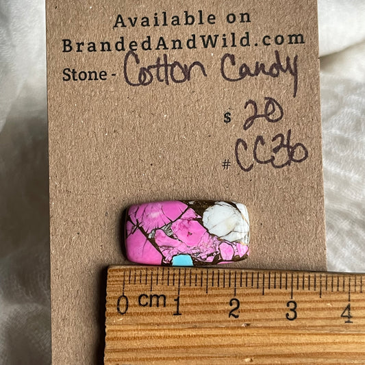 Cotton Candy Cabochon - CC36 867BE30F-EE8B-4592-B95B-8236C7BF8526 Brandedandwild.com