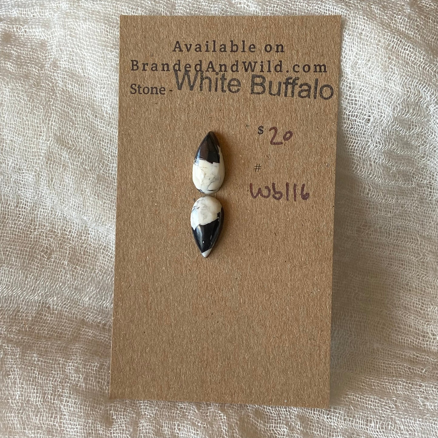 White Buffalo Cabochon - WB116
