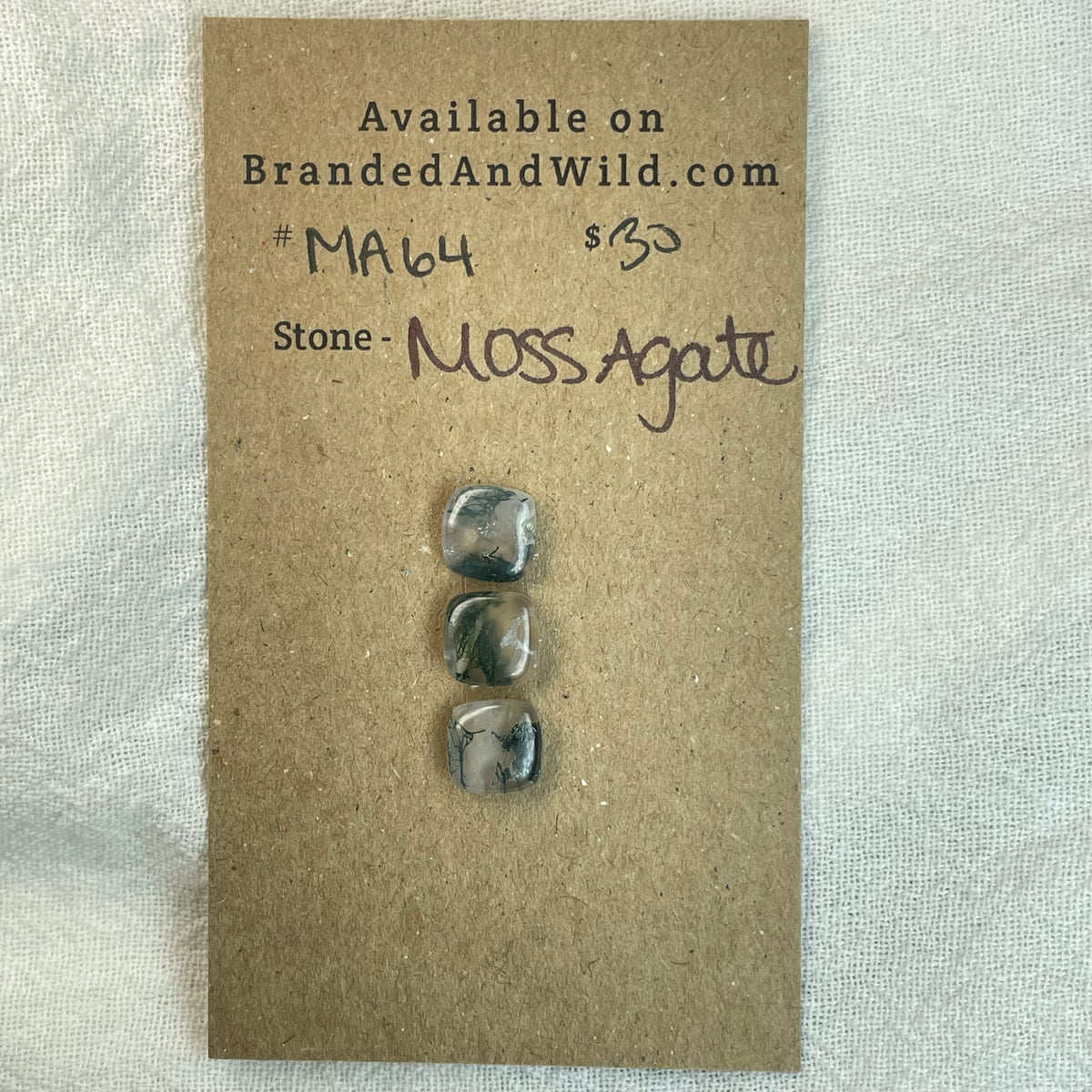 Moss Agate Cabochon - MA64 86970833-FB91-4AFA-AC58-B562972D55AF Brandedandwild.com