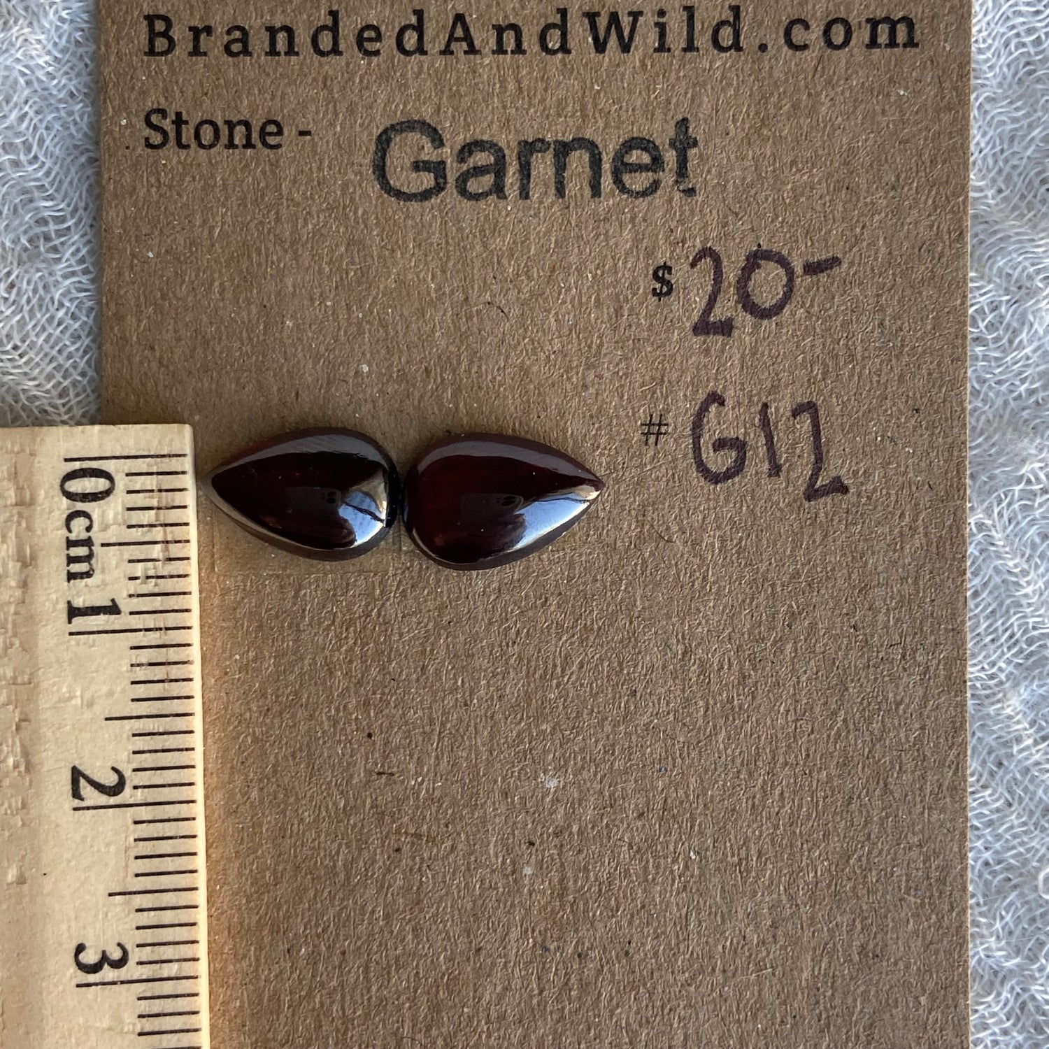 Garnet Cabochon - G12 869D70B2-C9D4-41F0-B86C-E8831C1E31FB Brandedandwild.com