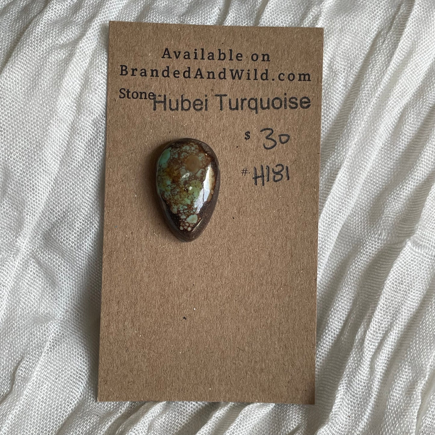 Hubei Turquoise Cabochon - H181 86A3C83F-F8FF-4525-9B66-AC3AA09853FC Brandedandwild.com