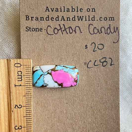Cotton Candy Cabochon - CC82 86C3622A-D804-441B-A0BC-B07BA5F8D071 Brandedandwild.com