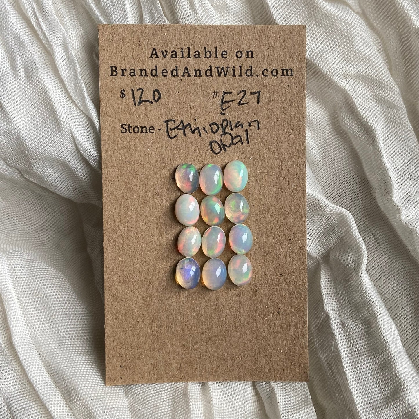 Ethiopian Opal Cabochon - E27 86D506E1-5F40-42F8-BEB6-FFDFEC52FABA Brandedandwild.com