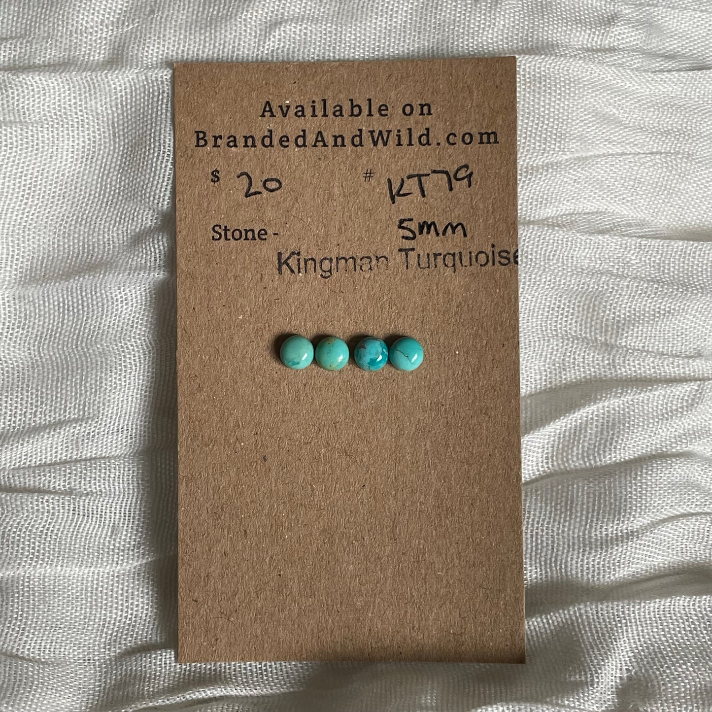 Kingman Turquoise Cabochon - KT79 86E3467B-FE4A-4A67-ABE1-4AC4632A4A4D Brandedandwild.com
