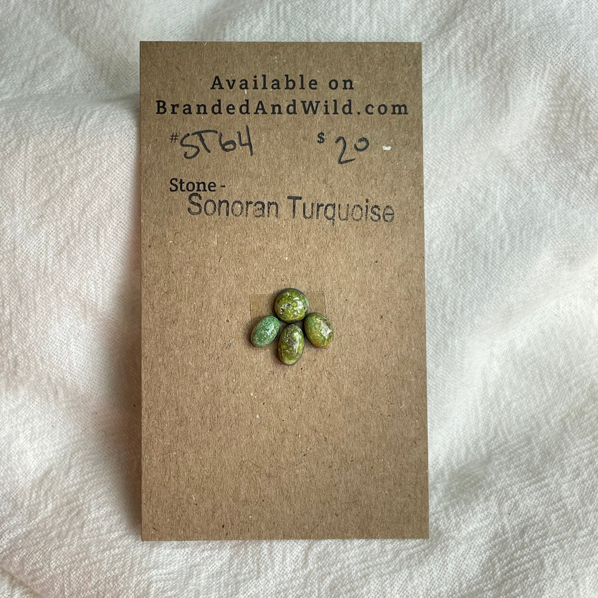 Sonoran Turquoise Cabochon - ST64 86F9BF34-361C-4545-8663-D4EF76EB469E Brandedandwild.com