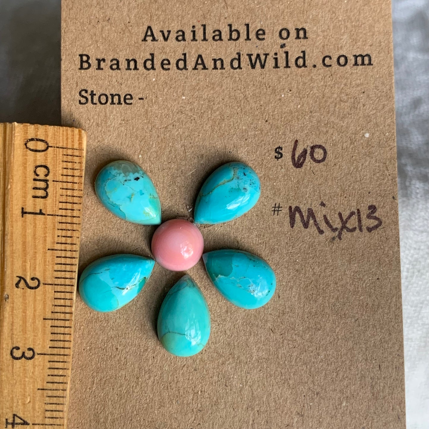Kingman / Pink Conch Cabochon - Mix13