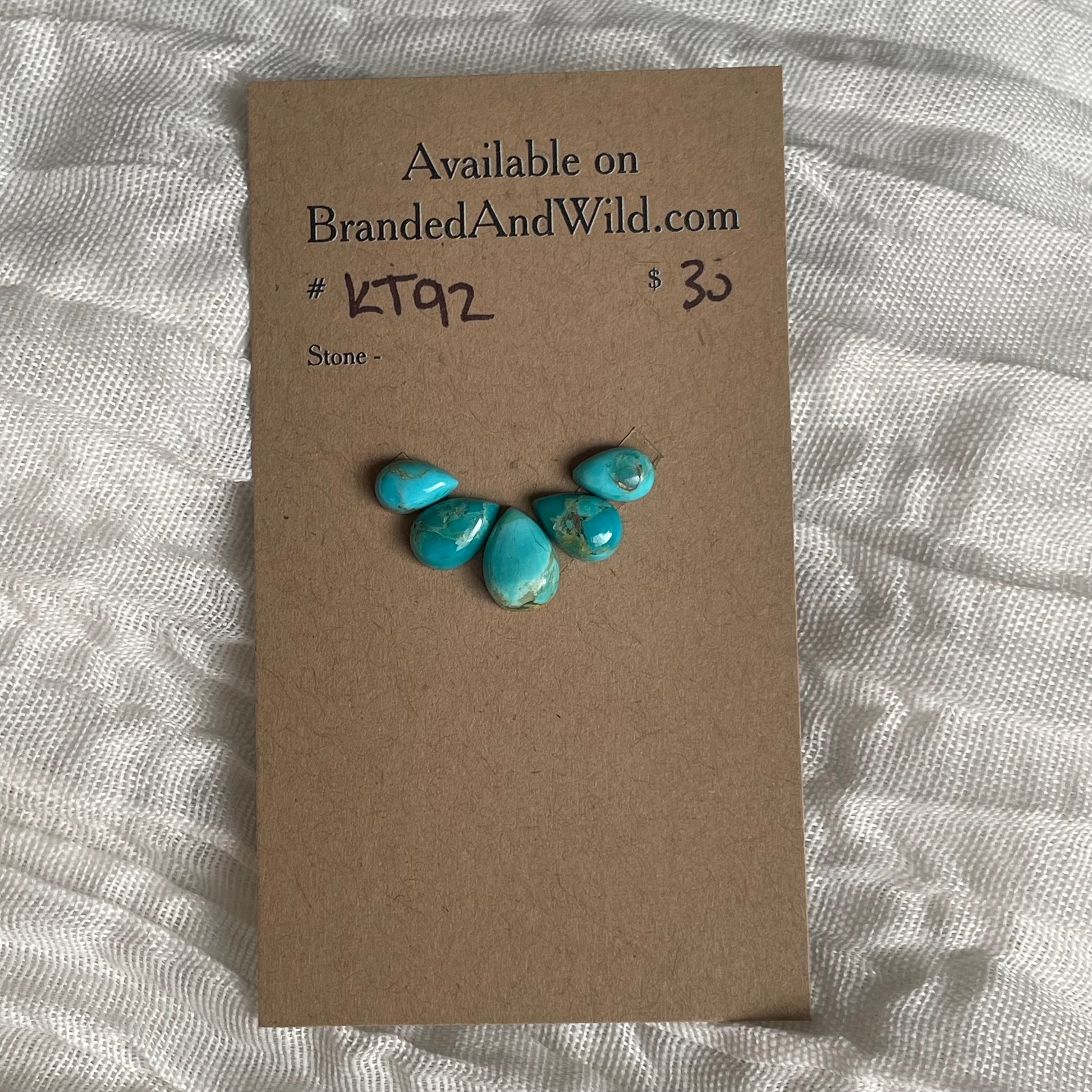 Kingman Turquoise Cabochon - KT92 8736D1E9-7A1D-4473-BD0D-26A21332A568 Brandedandwild.com
