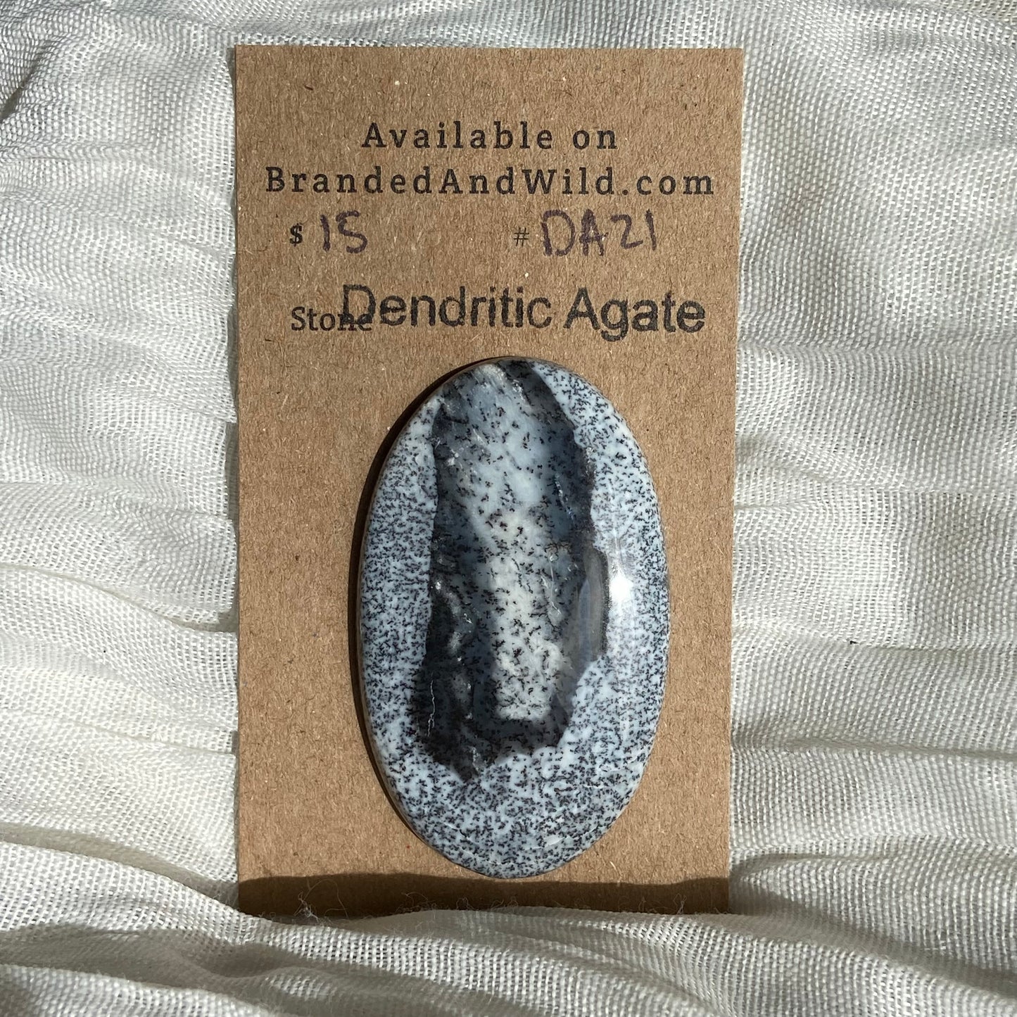 Dendritic Agate Cabochon - DA21 873A1C9A-25DD-40EB-AAE9-C429E78D749B Brandedandwild.com