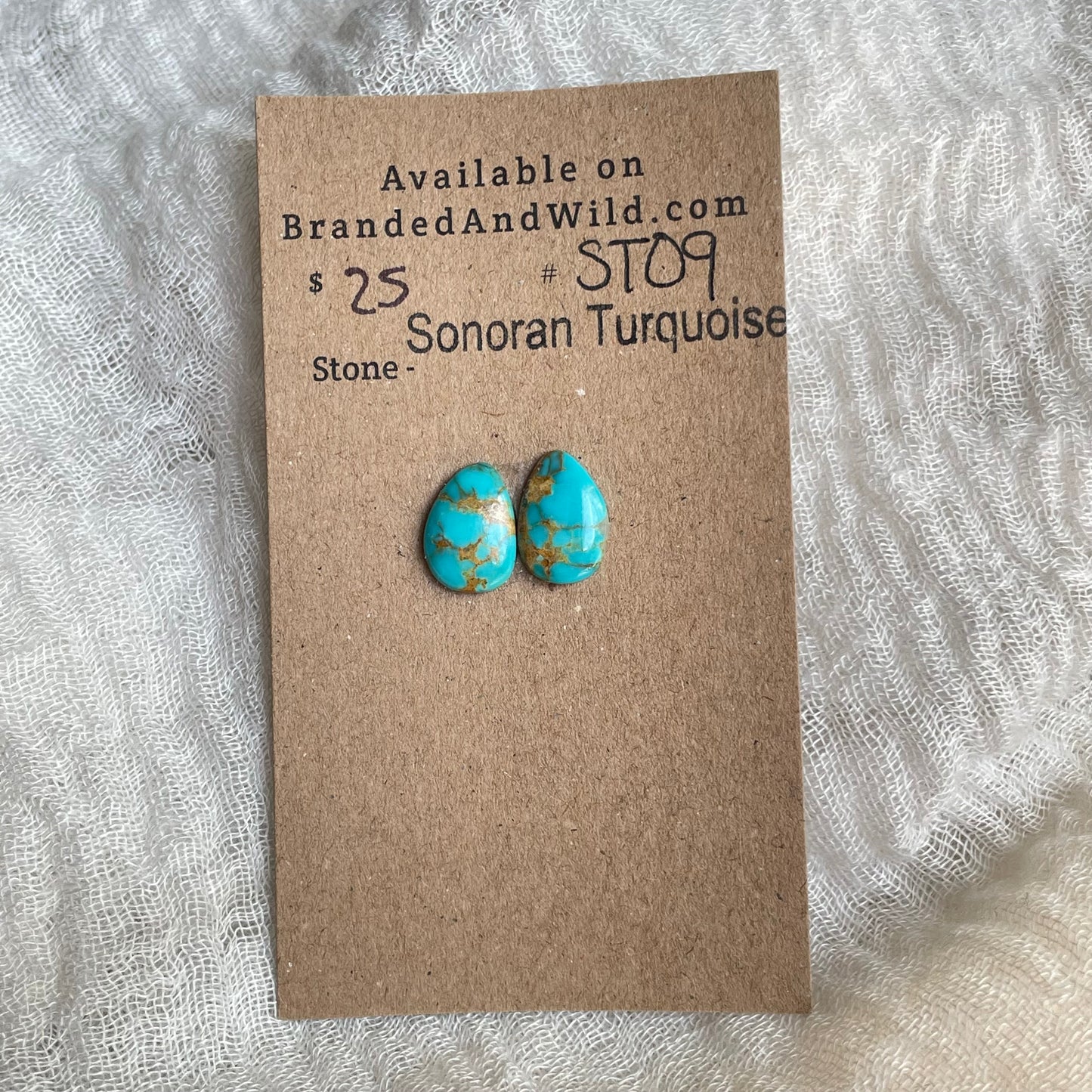 Sonoran Turquoise Cabochon - ST09 8740CF17-8399-4CF9-8DA1-0001F30E5170 Brandedandwild.com