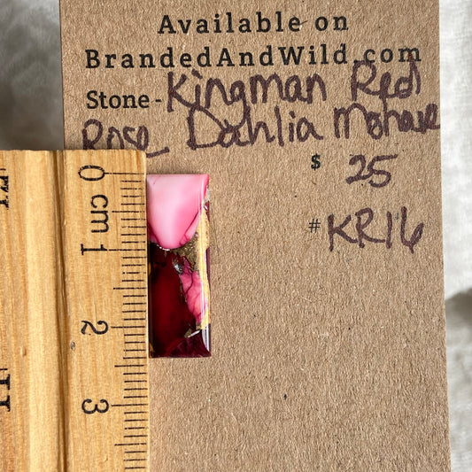 Kingman Red Dahlia Rose Mohave Cabochon - KR16
